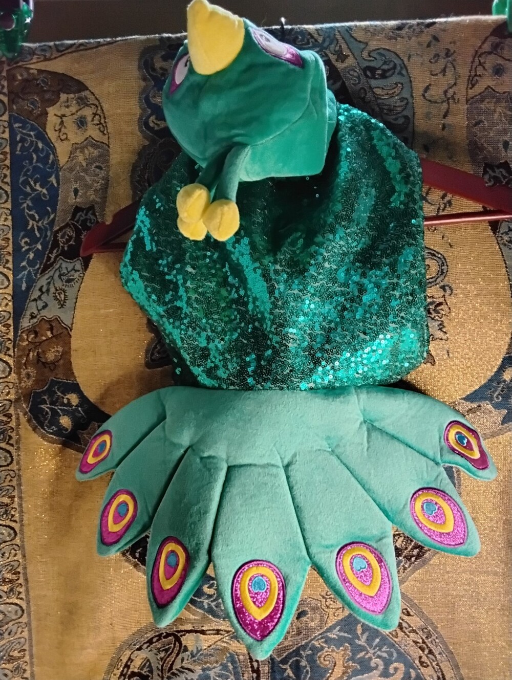 Thrills And Chills Halloween Dog Peacock Costume Size Medium